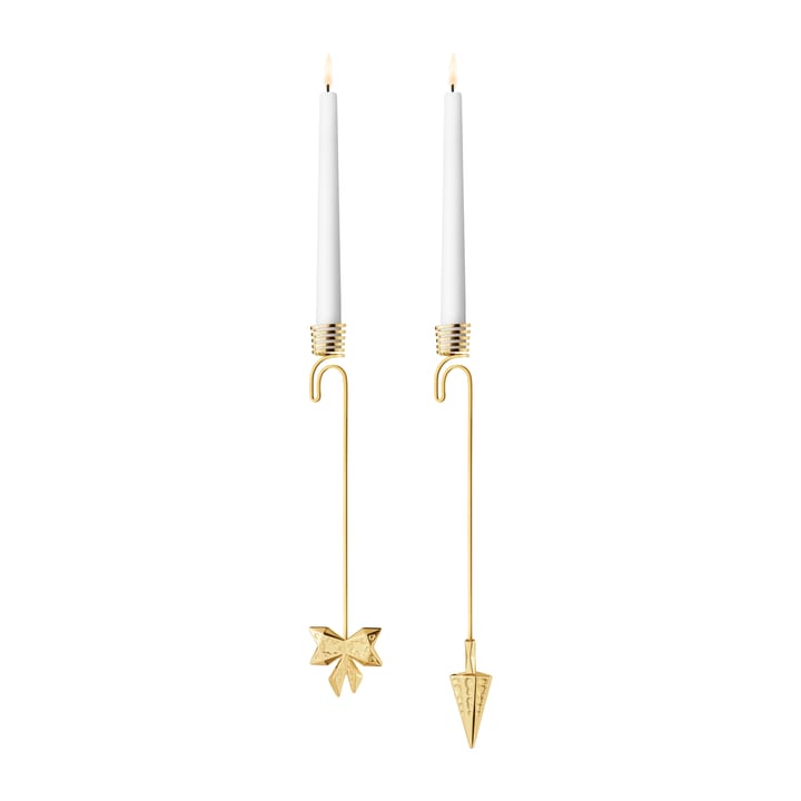 2022 Bow & Cone kandelaar hangend 2-delig - verguld - Georg Jensen