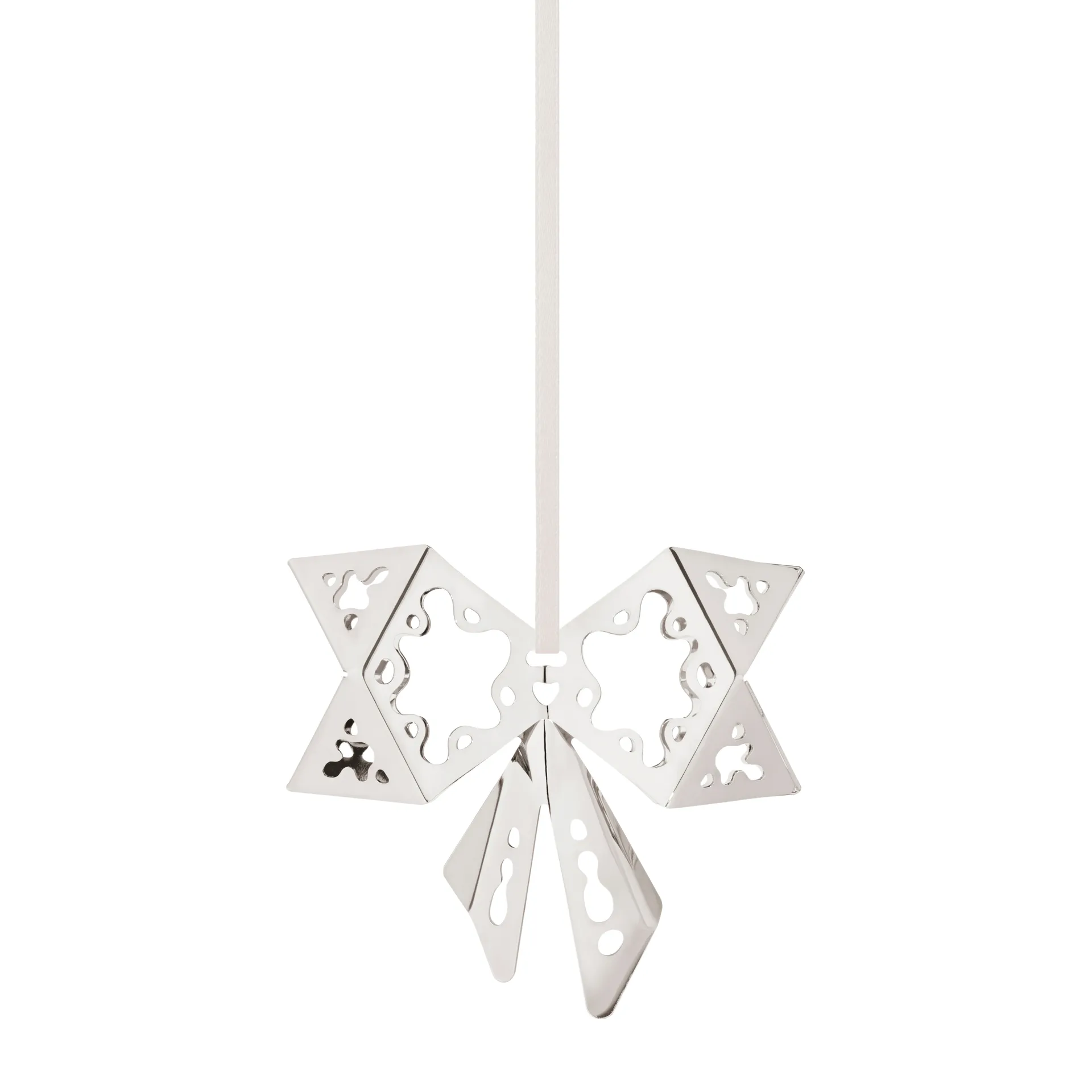 2022 Bow kersthanger, geplateerd palladium Georg Jensen