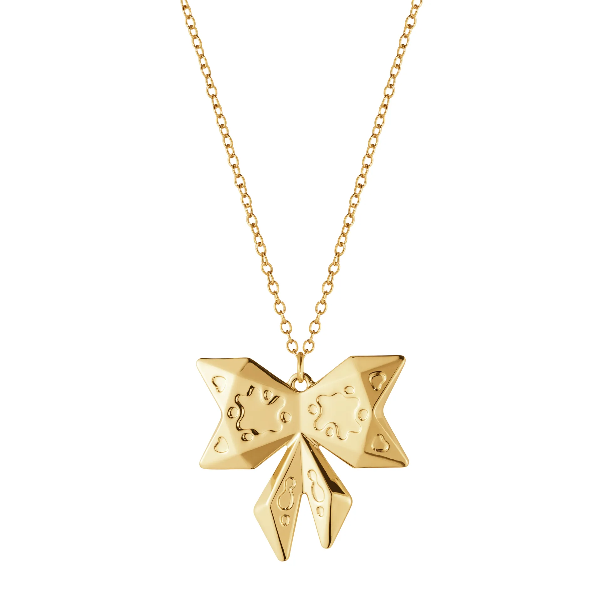 2022 Bow kersthanger met ketting, verguld Georg Jensen