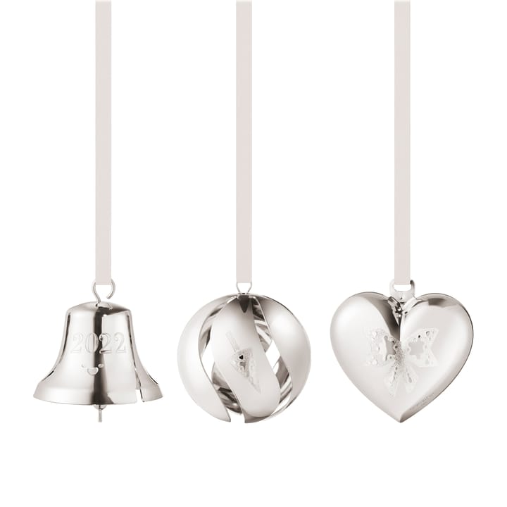 2022 cadeauset van het jaar 3-delig - geplateerd palladium - Georg Jensen