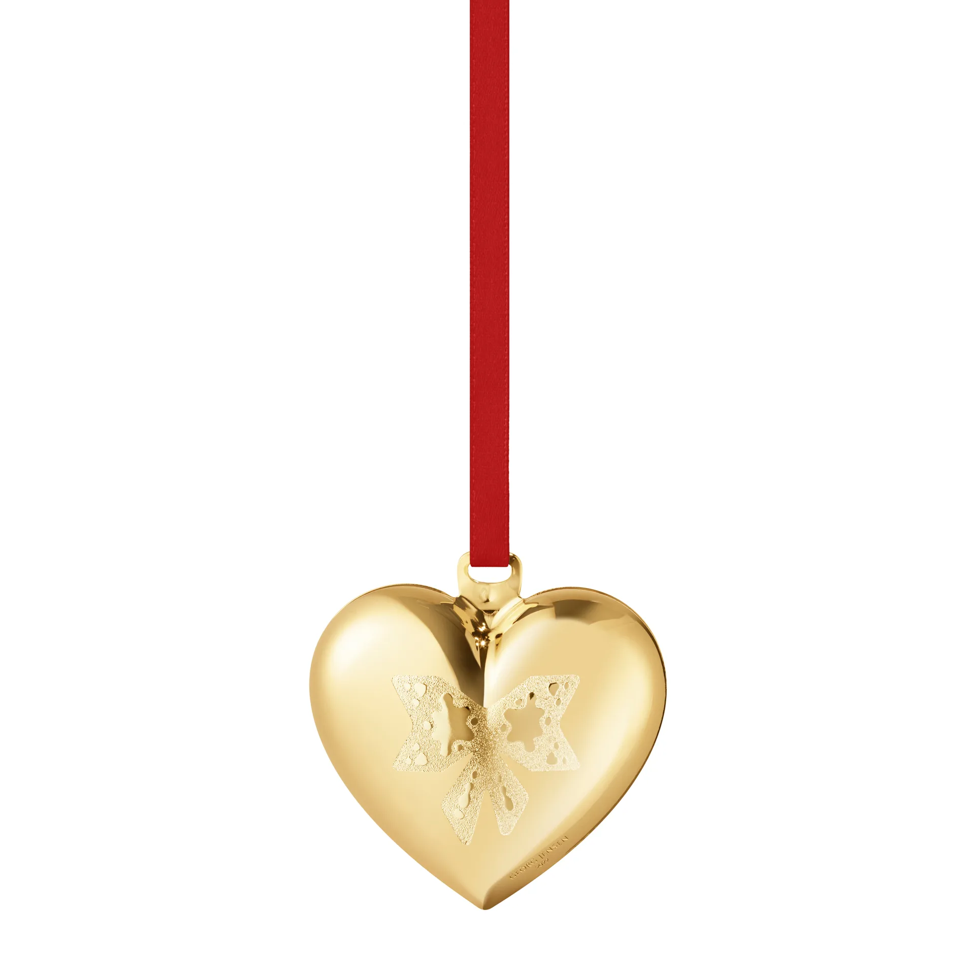2022 kersthart van het jaar, verguld Georg Jensen