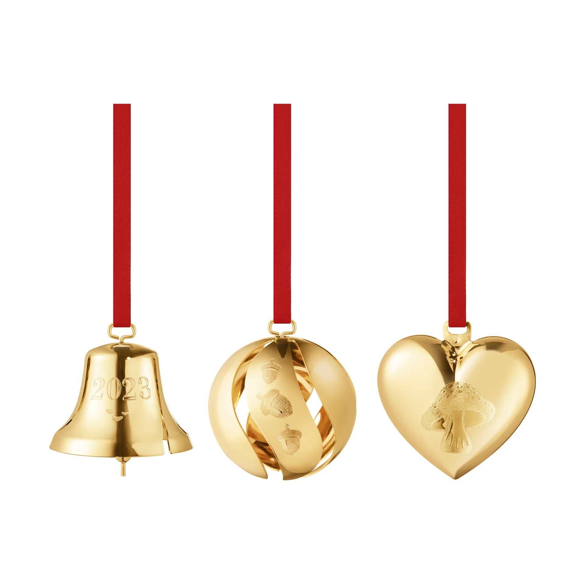 2023 cadeauset van het jaar 3-delig, Verguld Georg Jensen