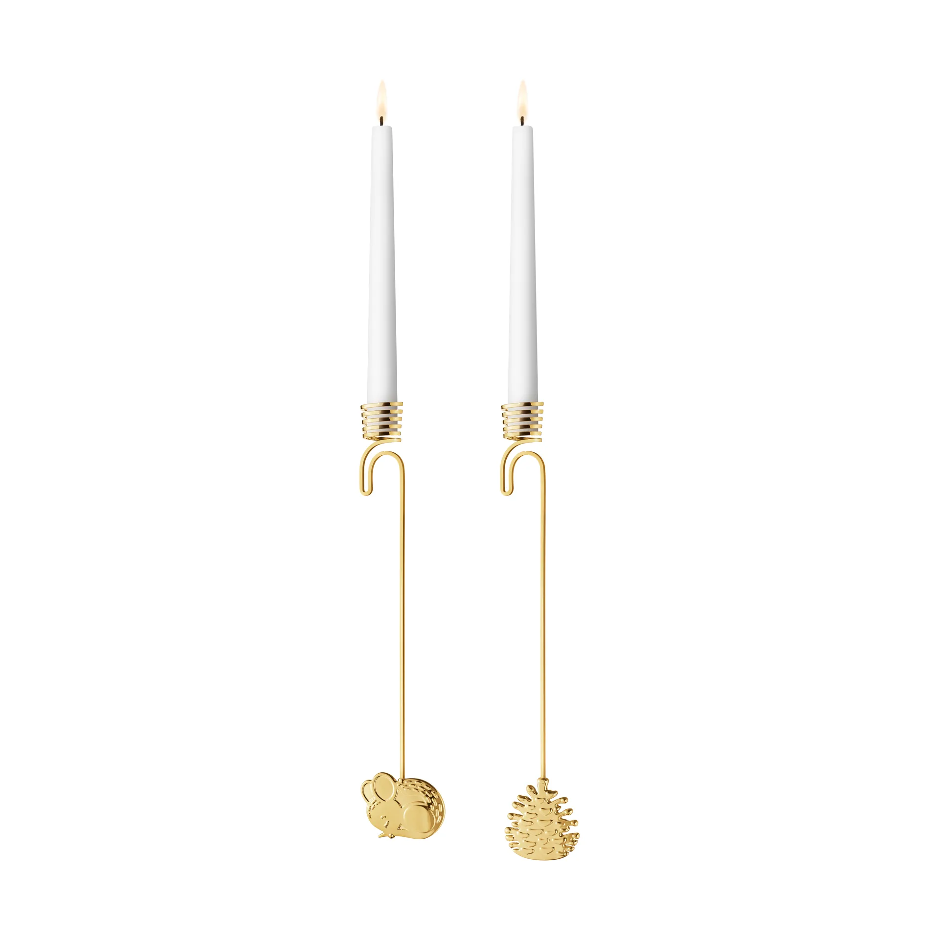 2023 hangende kandelaar van het jaar 2-delig, Verguld Georg Jensen