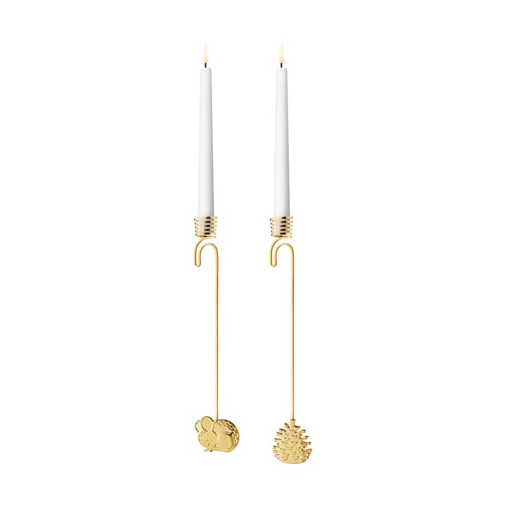 2023 hangende kandelaar van het jaar 2-delig - Verguld - Georg Jensen