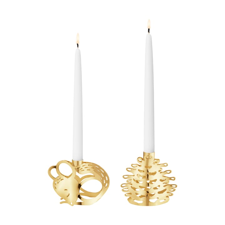 2023 kandelaar van het jaar 2-delig, Verguld Georg Jensen