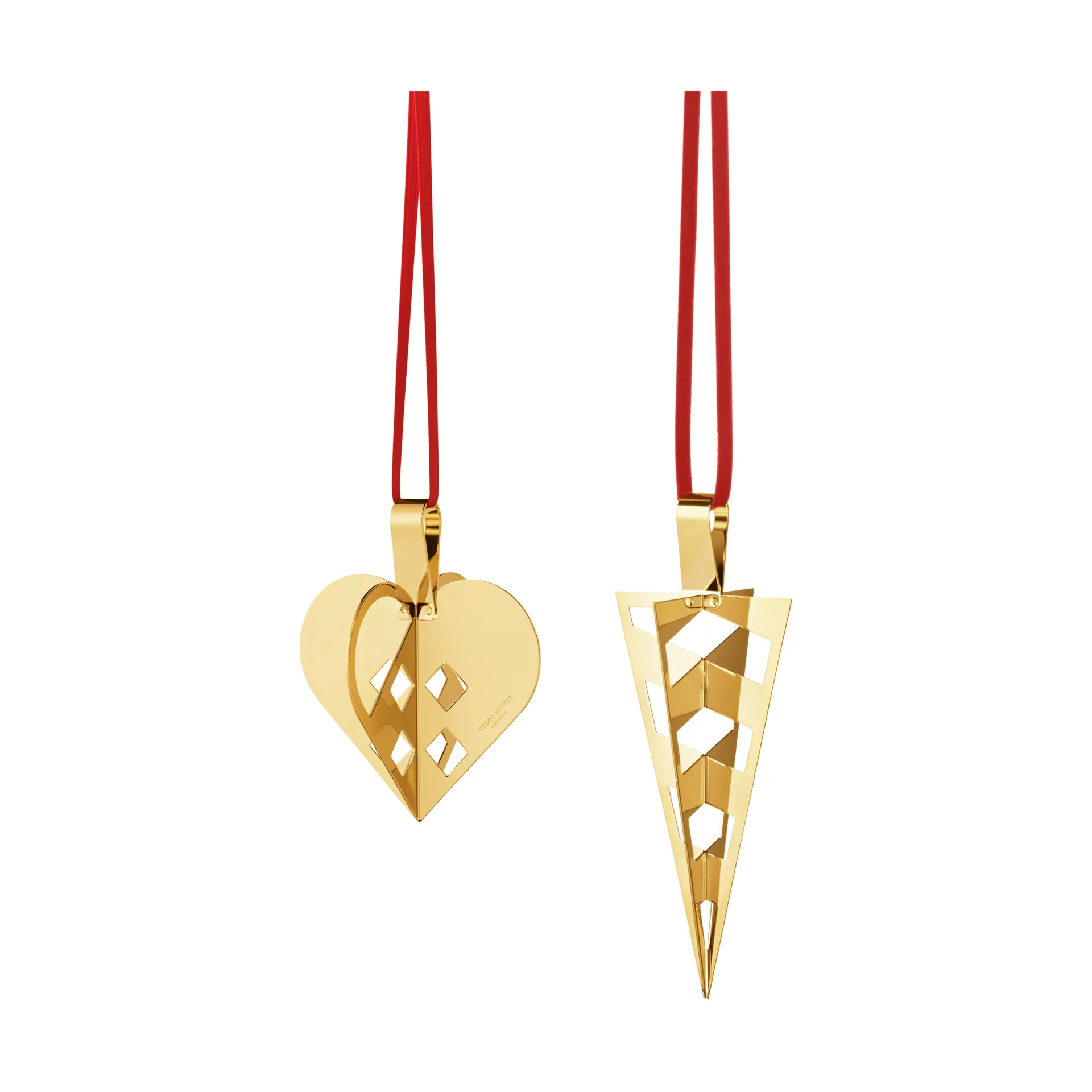 2025 cadeauset 2 delen, Goudverguld messing Georg Jensen