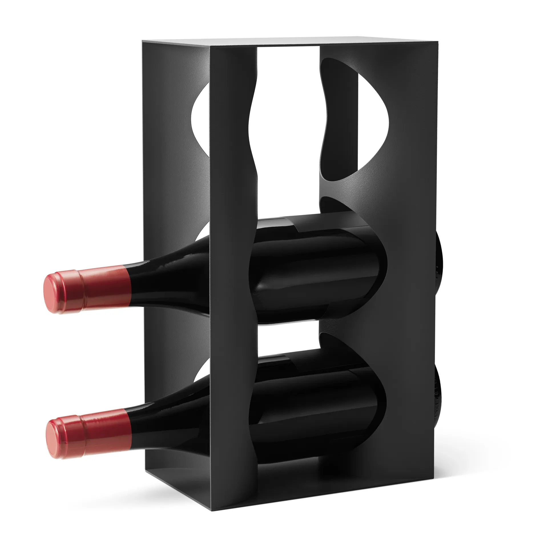 Alfredo wijnrek 3 flessen 33,6x12 cm, Black Georg Jensen