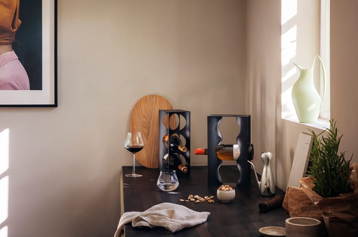 Alfredo wijnrek 3 flessen 33,6x12 cm, Black Georg Jensen