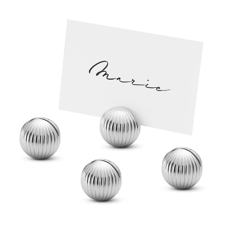 Bernadotte houder voor tafelkaartjes 4-pack, Verchroomd Georg Jensen