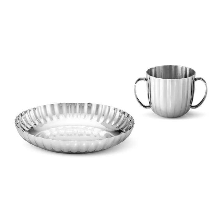 Bernadotte kinderservies 2-delig - Roestvrij staal - Georg Jensen