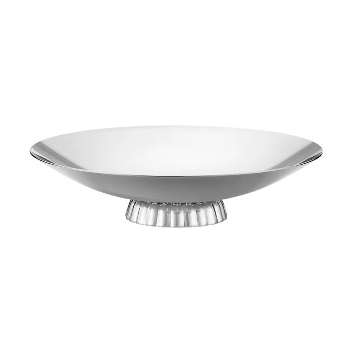 Bernadotte laag serveerschaal - Roestvrij staal, Ø28 cm - Georg Jensen
