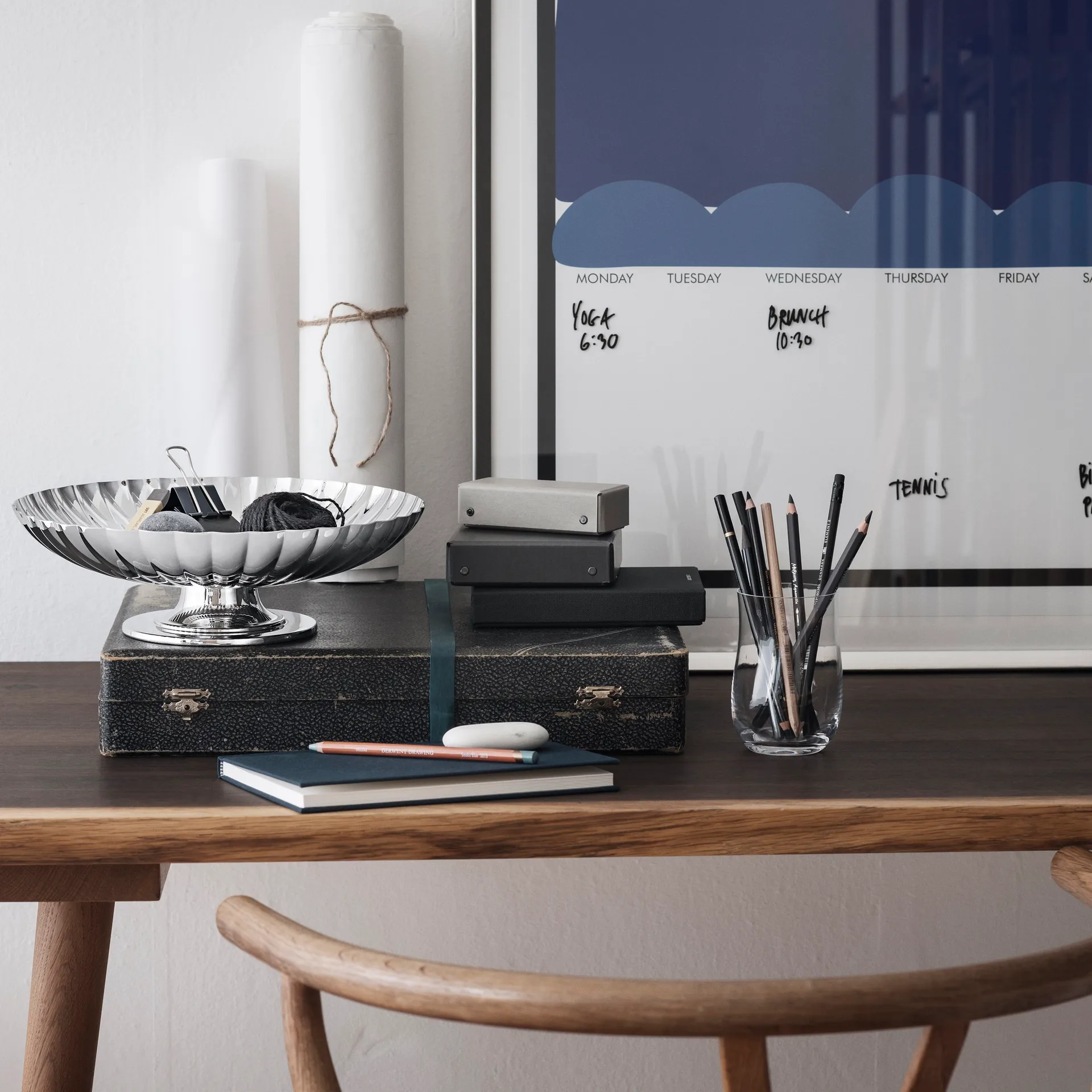 Bernadotte schaal op voet, Ø 28 cm Georg Jensen