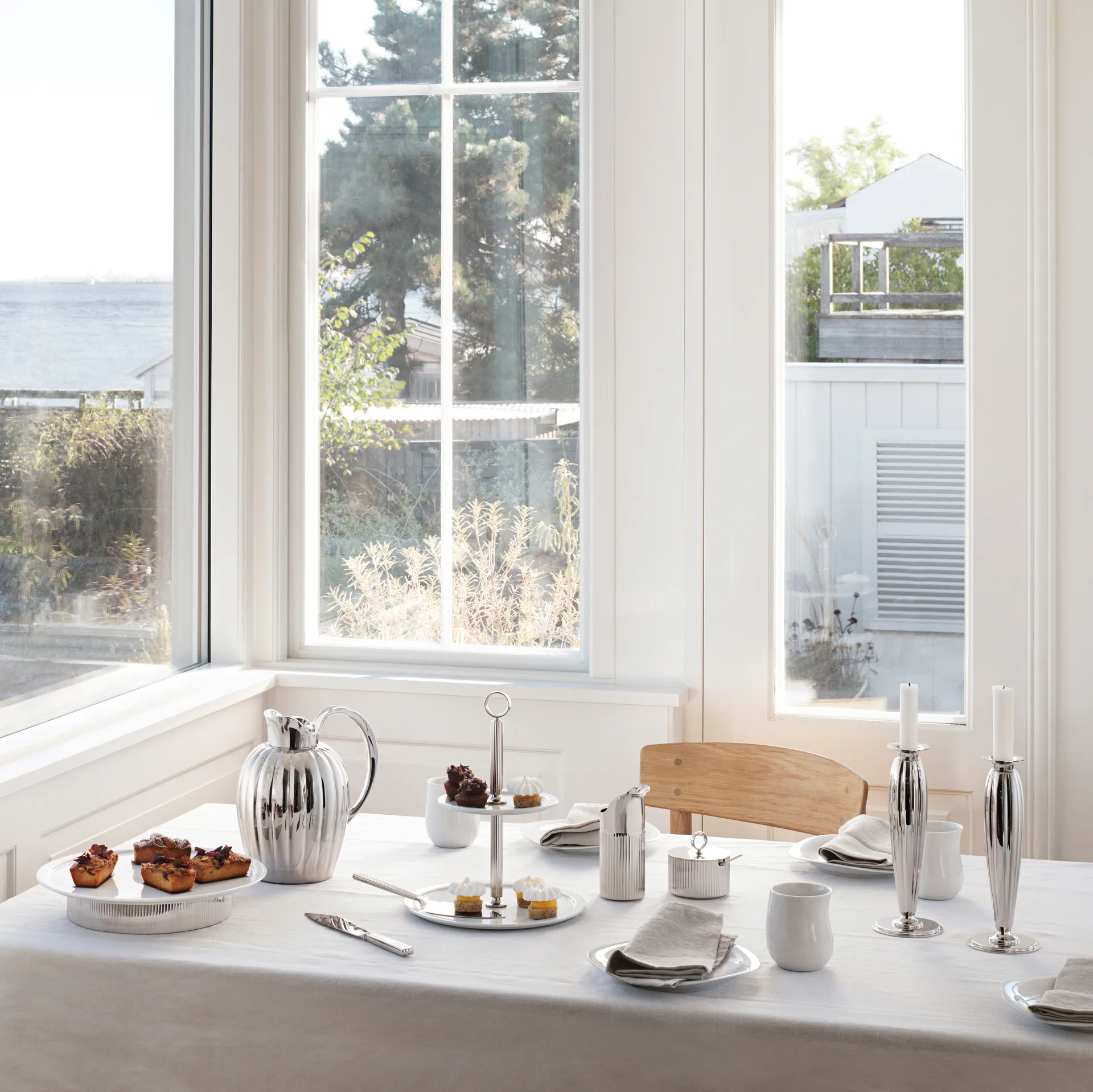 Bernadotte thermoskan pushlock, 1 L Georg Jensen