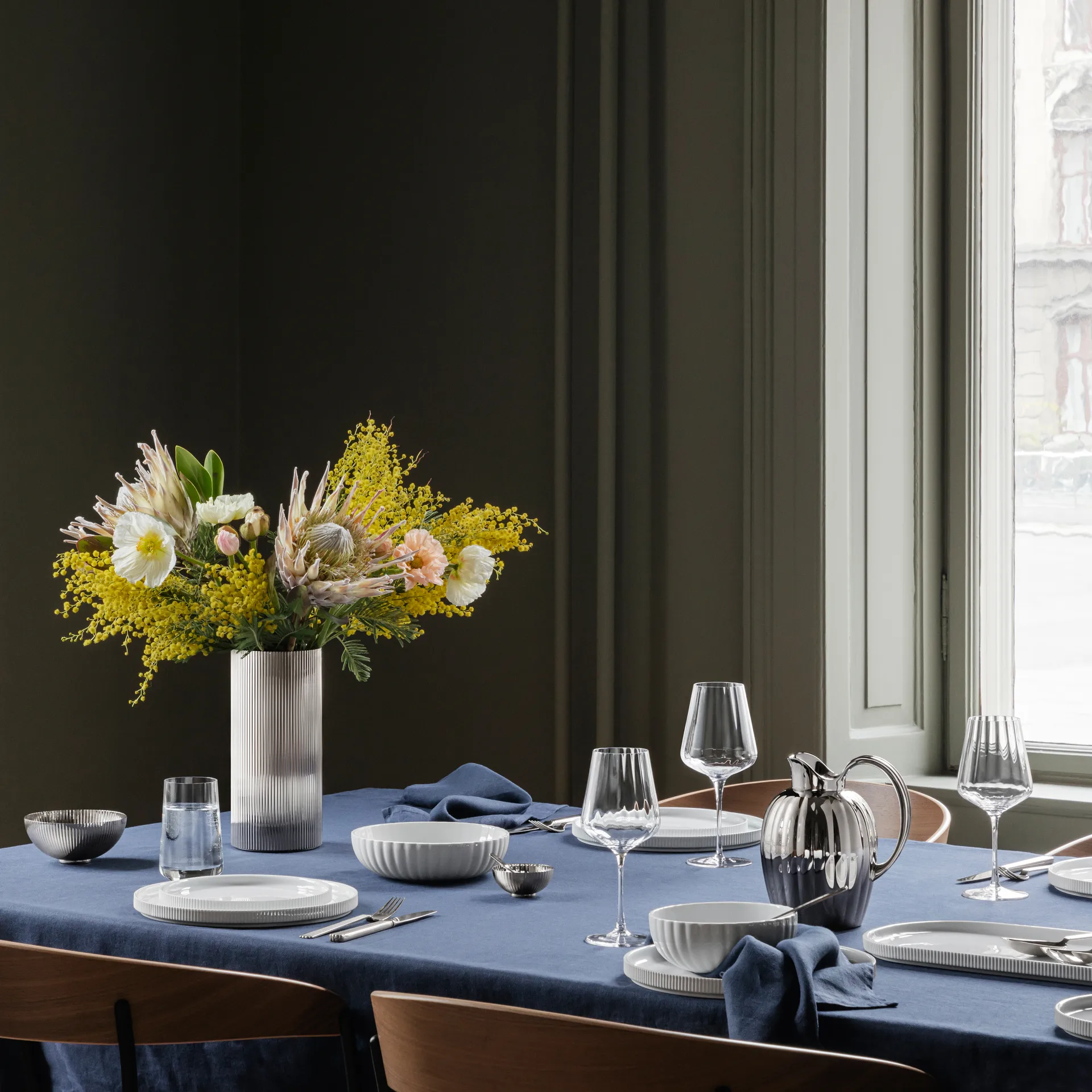 Bernadotte wittewijnglas 6-pack, Kristalline Georg Jensen