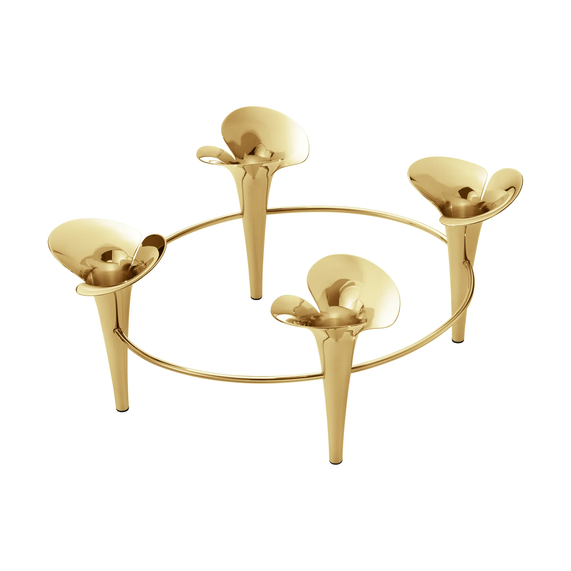 Bloom kaarsenhouder Ø28 cm, Goud Georg Jensen