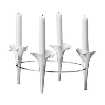 Bloom kaarsenhouder Ø28 cm - Roestvrij staal - Georg Jensen