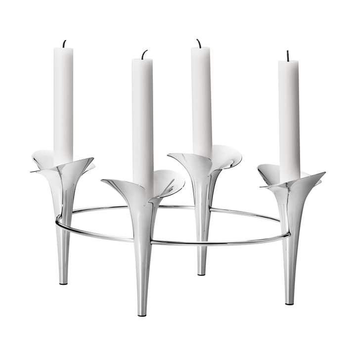 Bloom kaarsenhouder Ø28 cm, Roestvrij staal Georg Jensen