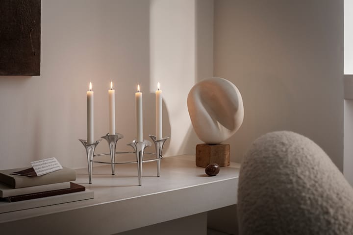 Bloom kaarsenhouder Ø28 cm, Roestvrij staal Georg Jensen