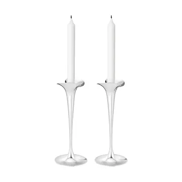 Bloom kandelaars voor kroonkaarsen - Roestvrij staal, groot, 2-pack - Georg Jensen