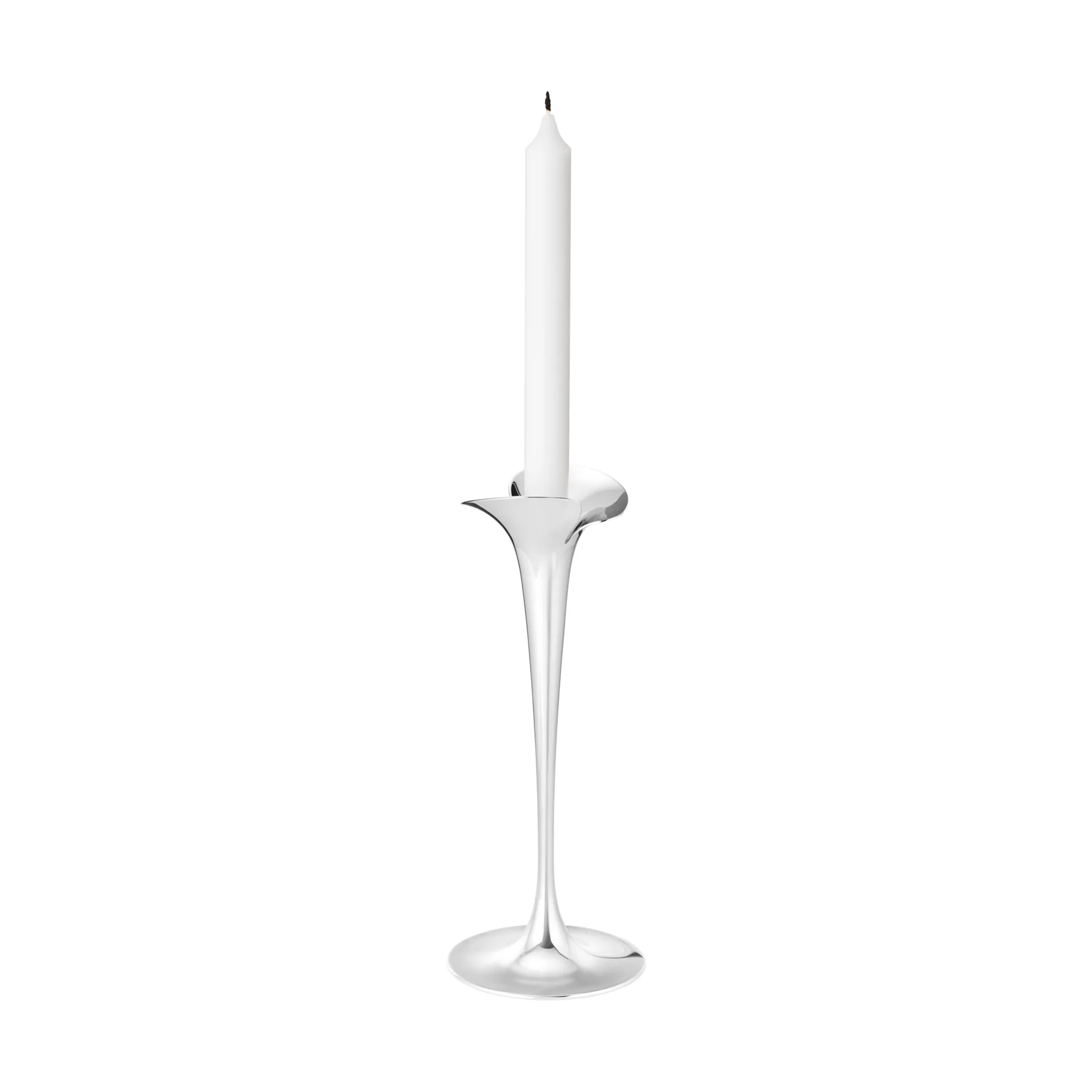 Bloom kandelaars voor kroonkaarsen, Roestvrij staal, groot, 2-pack Georg Jensen