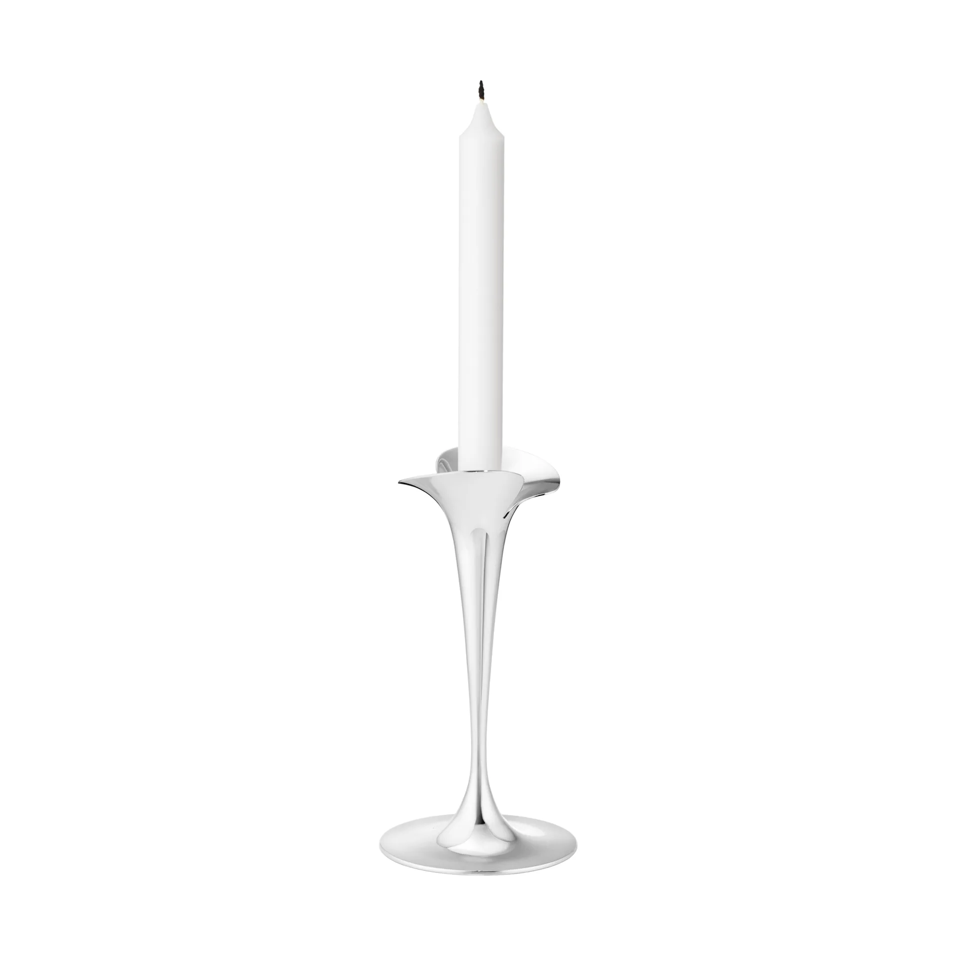 Bloom kandelaars voor kroonkaarsen, Roestvrij staal, klein, 2-pack Georg Jensen