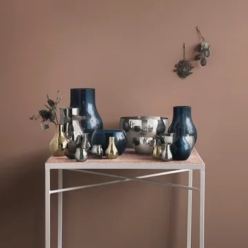 Cafu glazen vaas blauw - extra klein - 14,8 cm. - Georg Jensen