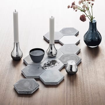 Cafu waxinelichthouder 2-pack - roestvrij staal - Georg Jensen