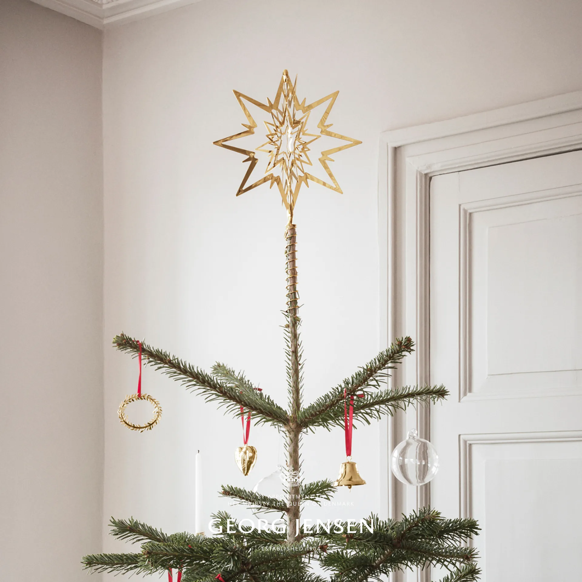 Christmas Collectibles piek groot, gouden afwerking Georg Jensen