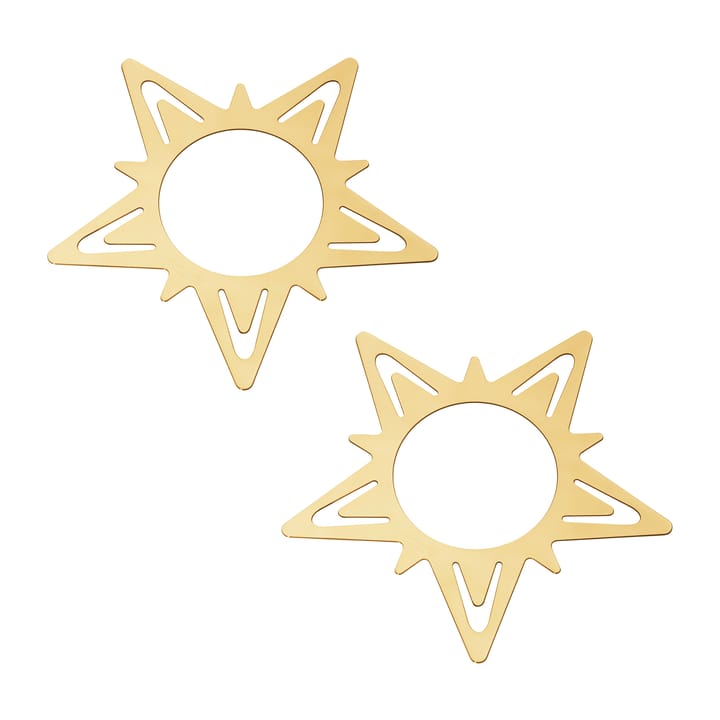 Classic christmas star servetring Ø9 cm 2-pack - Goud - Georg Jensen