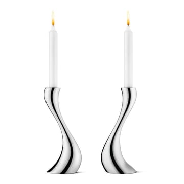 Cobra kaarsenhouder 2-stuks - middel - 20 cm. - Georg Jensen