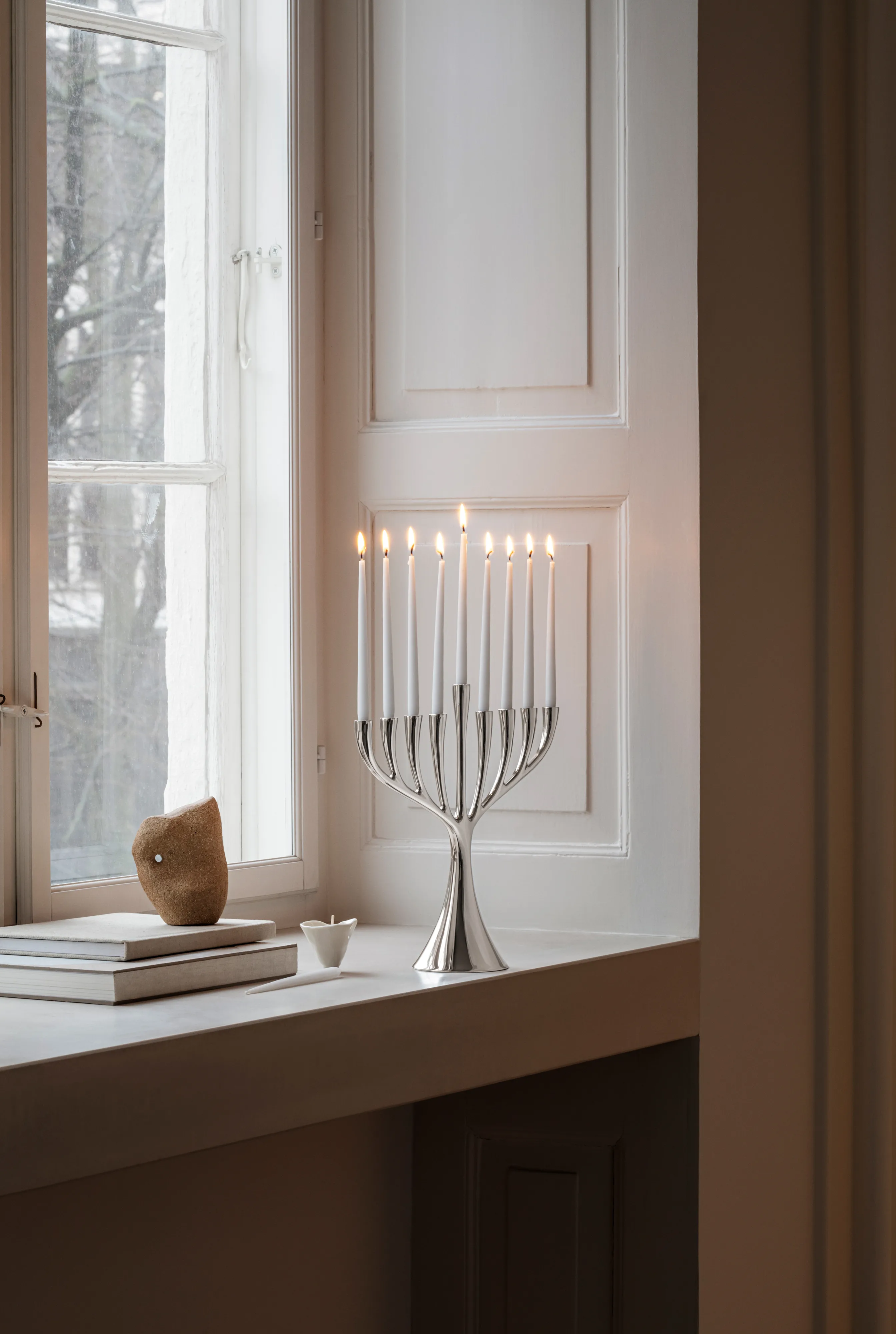 Cobra menora negenarmige kandelaar van Georg Jensen