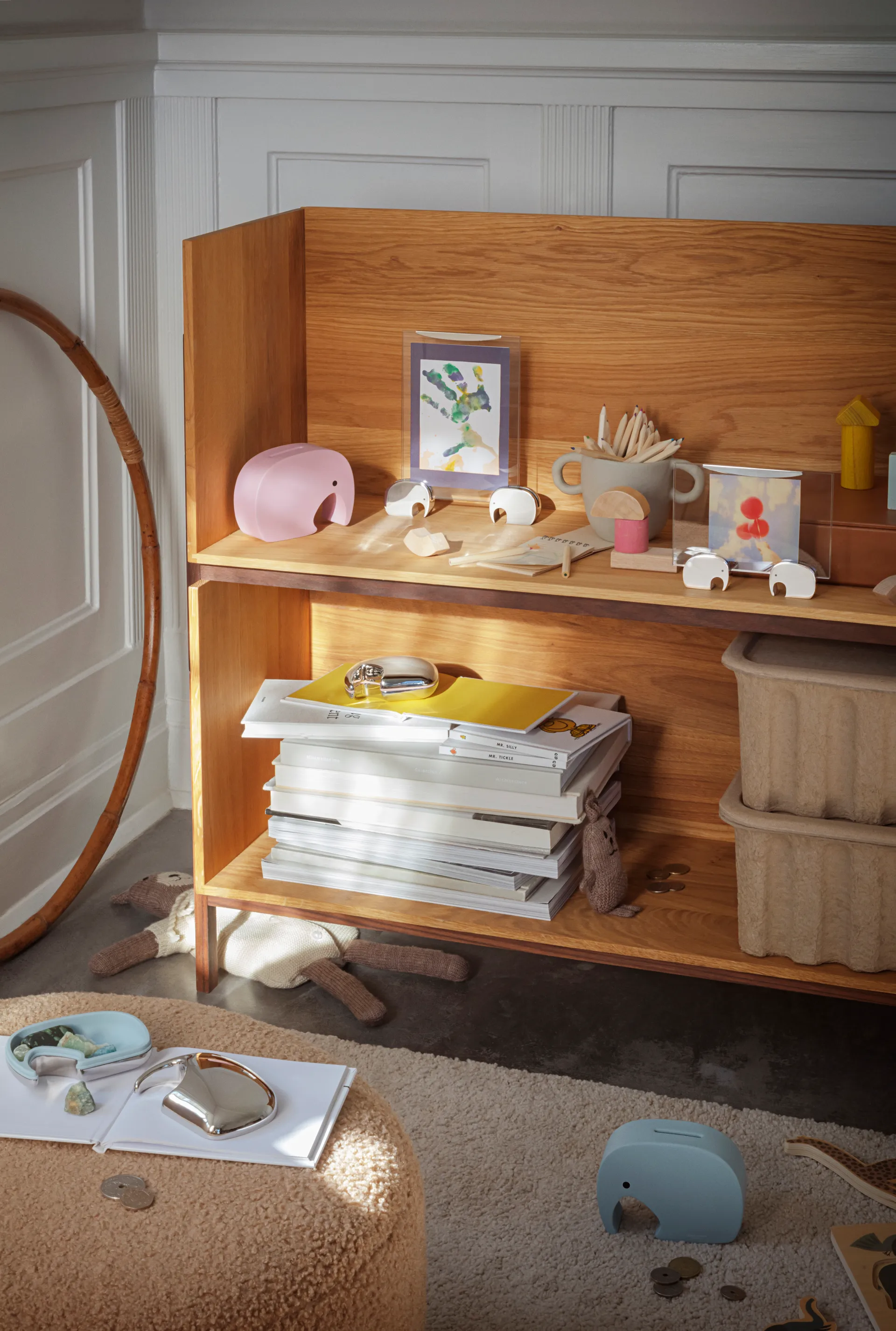 Elephant doosje 7x10 cm, Roestvrij staal-blauw Georg Jensen