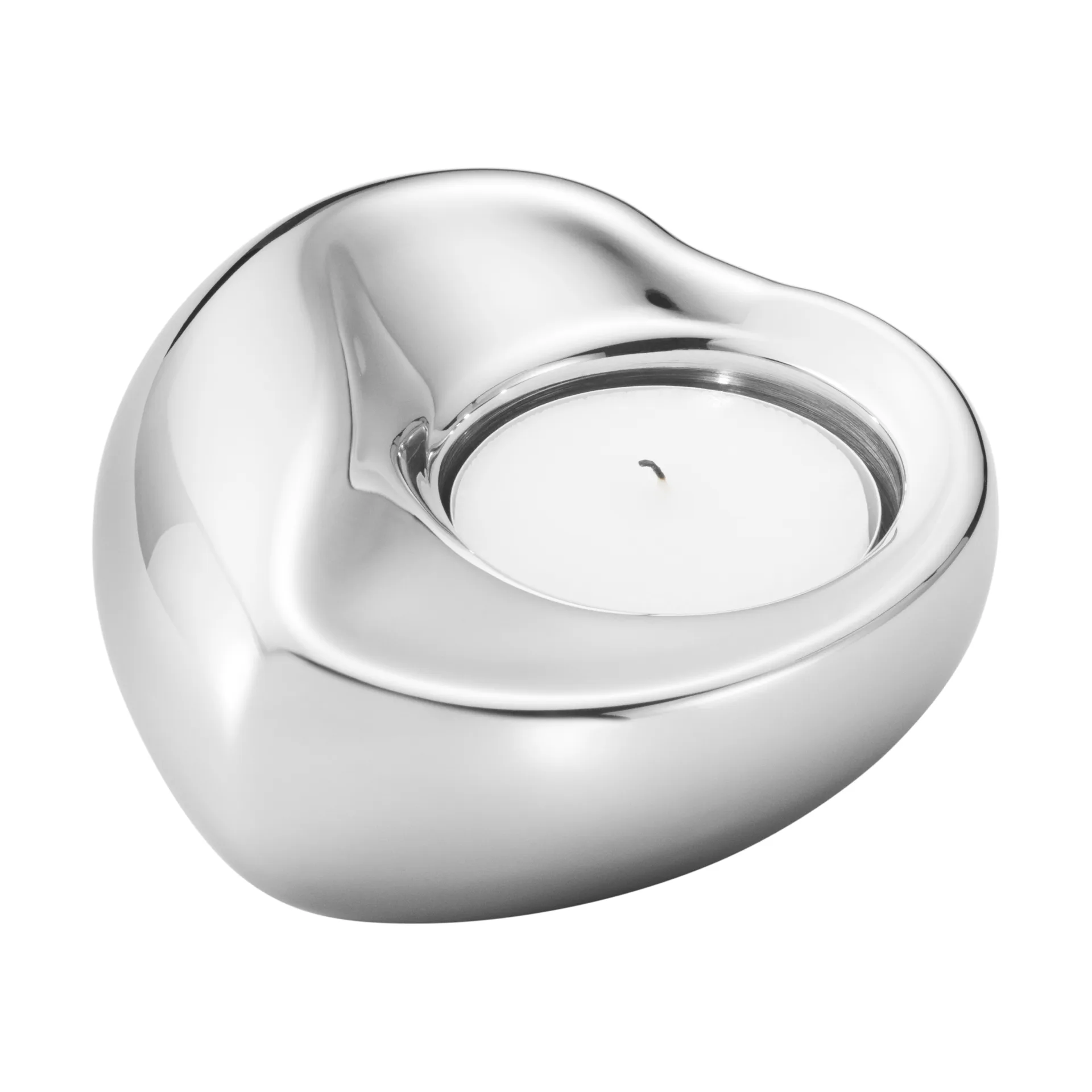 Georg Jensen hart theelichthouder, Roestvrij staal Georg Jensen