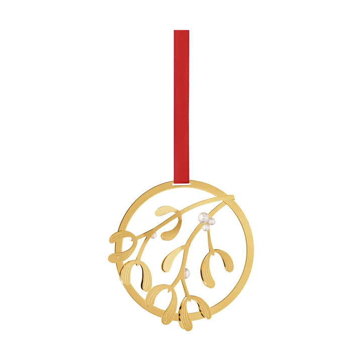 Georg Jensen kersthanger maretak - Goudverguld messing - Georg Jensen