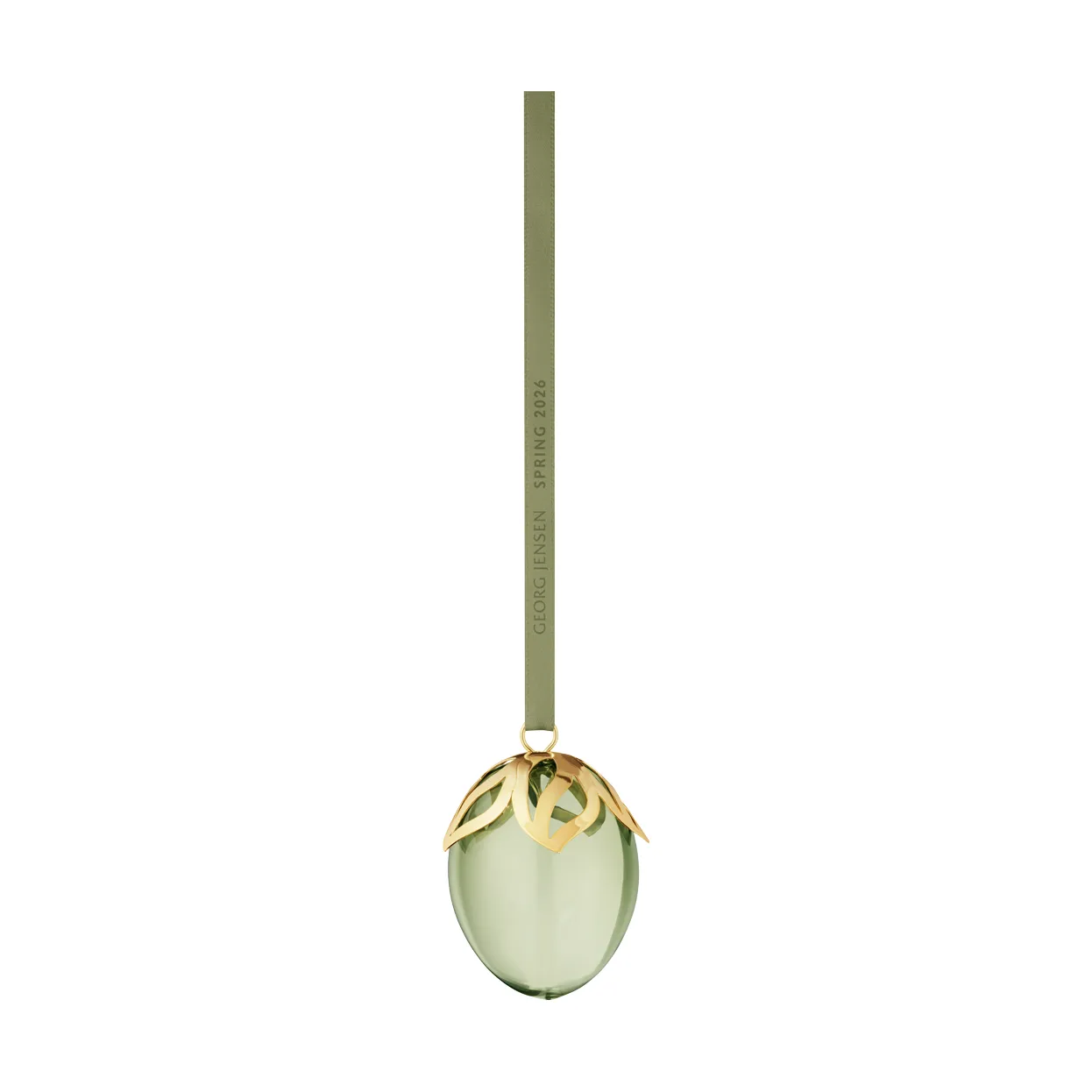 Georg Jensen paasei hanger, Groen, 18K verguld, 2026 Georg Jensen