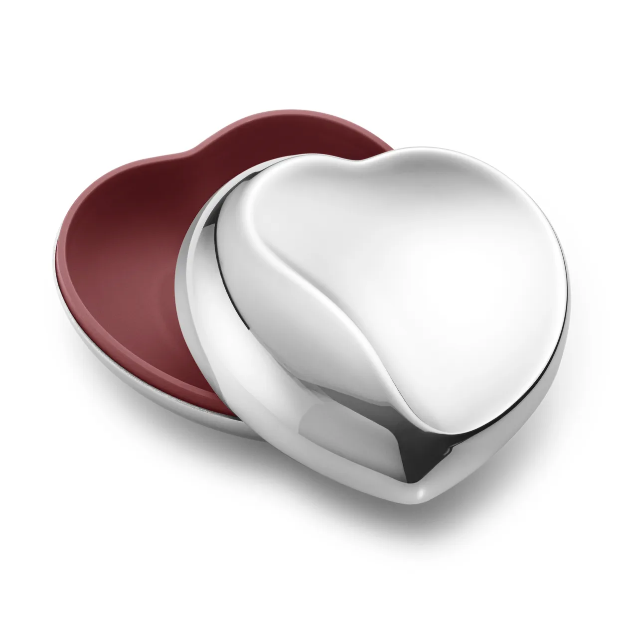Georg Jensen Heart box sieradendoos Klein 7x10 cm | Scandinavisch Interieur | Dozen & boxen | Zilverkleurig