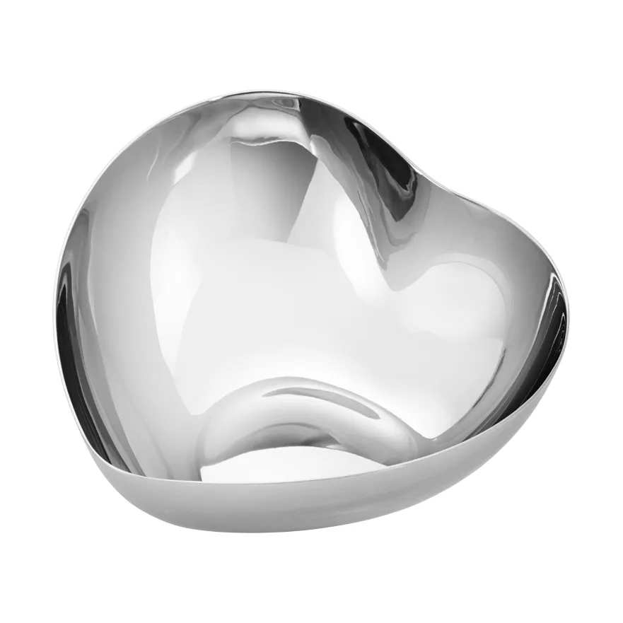 Heart schaal, Zilver, middel Georg Jensen