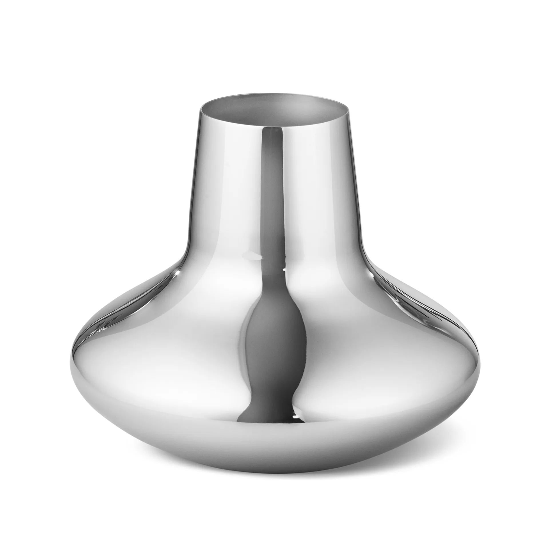 Henning Koppel vaas roestvrij staal, klein - 12,4 cm. Georg Jensen