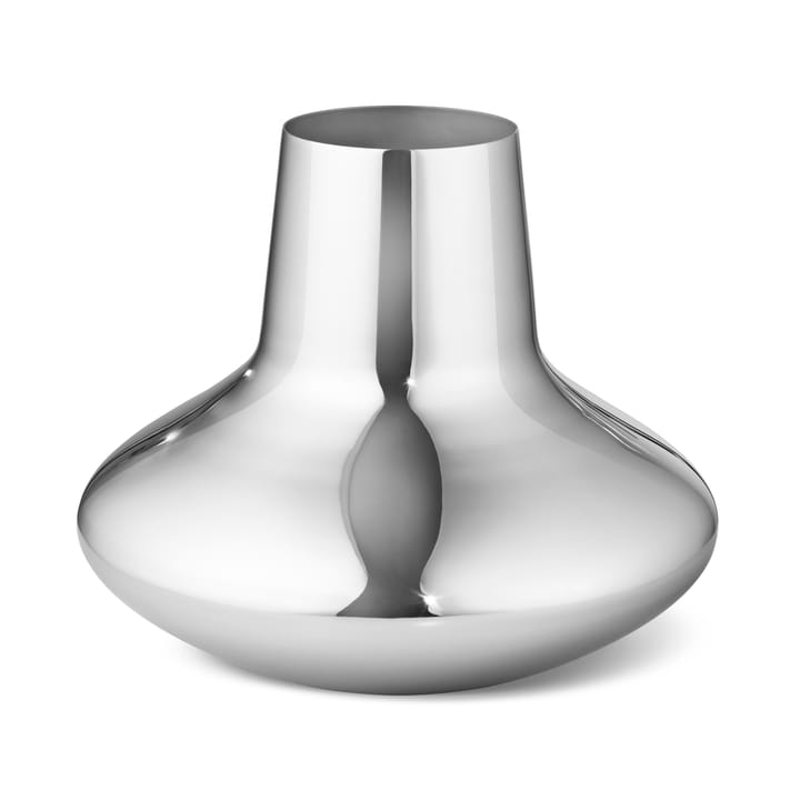 Henning Koppel vaas roestvrij staal - middel - 18,5 cm. - Georg Jensen