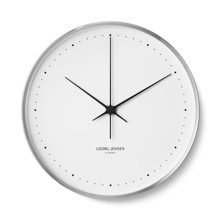 Henning koppel wandklok Ø 40 cm - Staal-wit - Georg Jensen