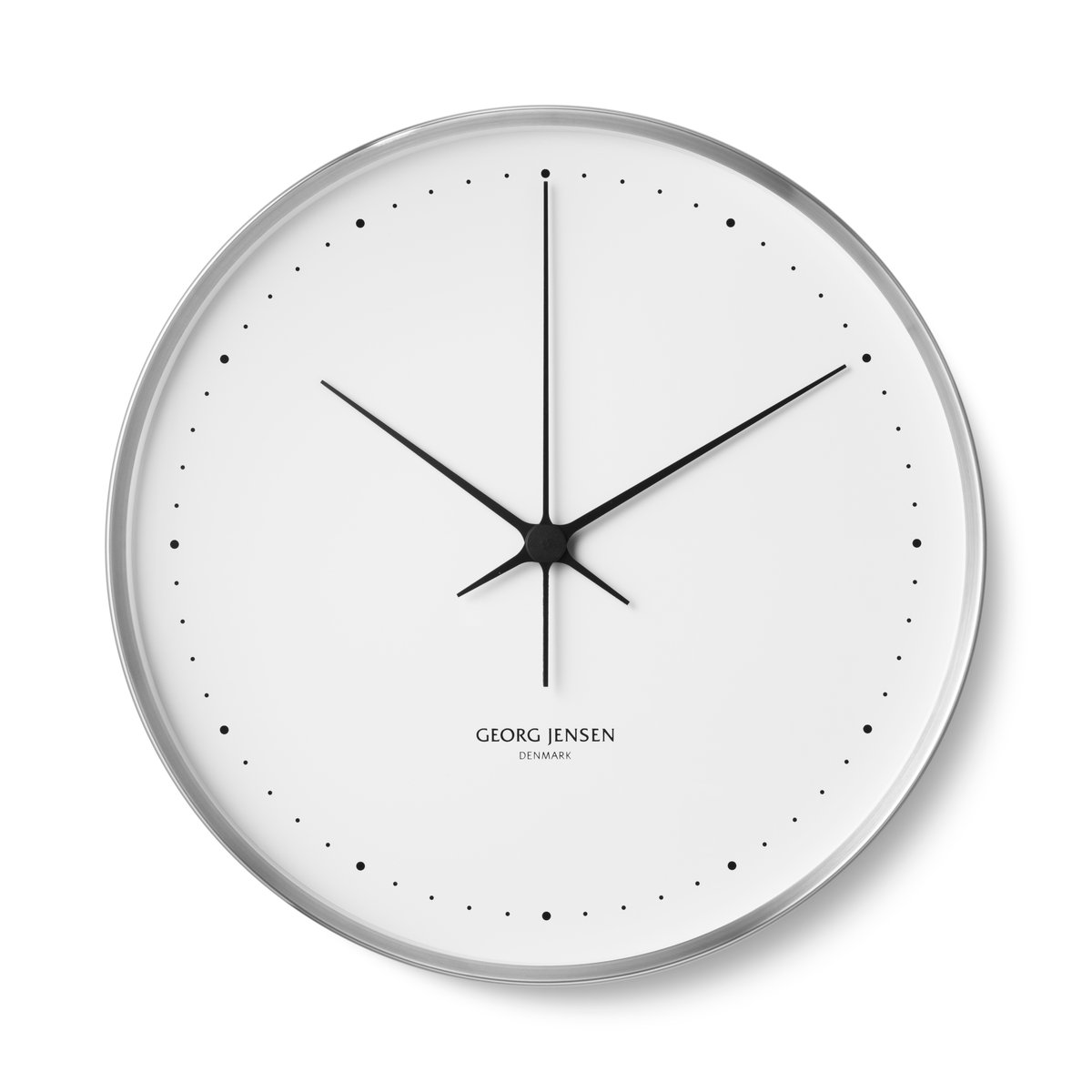 Georg Jensen Henning koppel wandklok Ø 40 cm Staal-wit