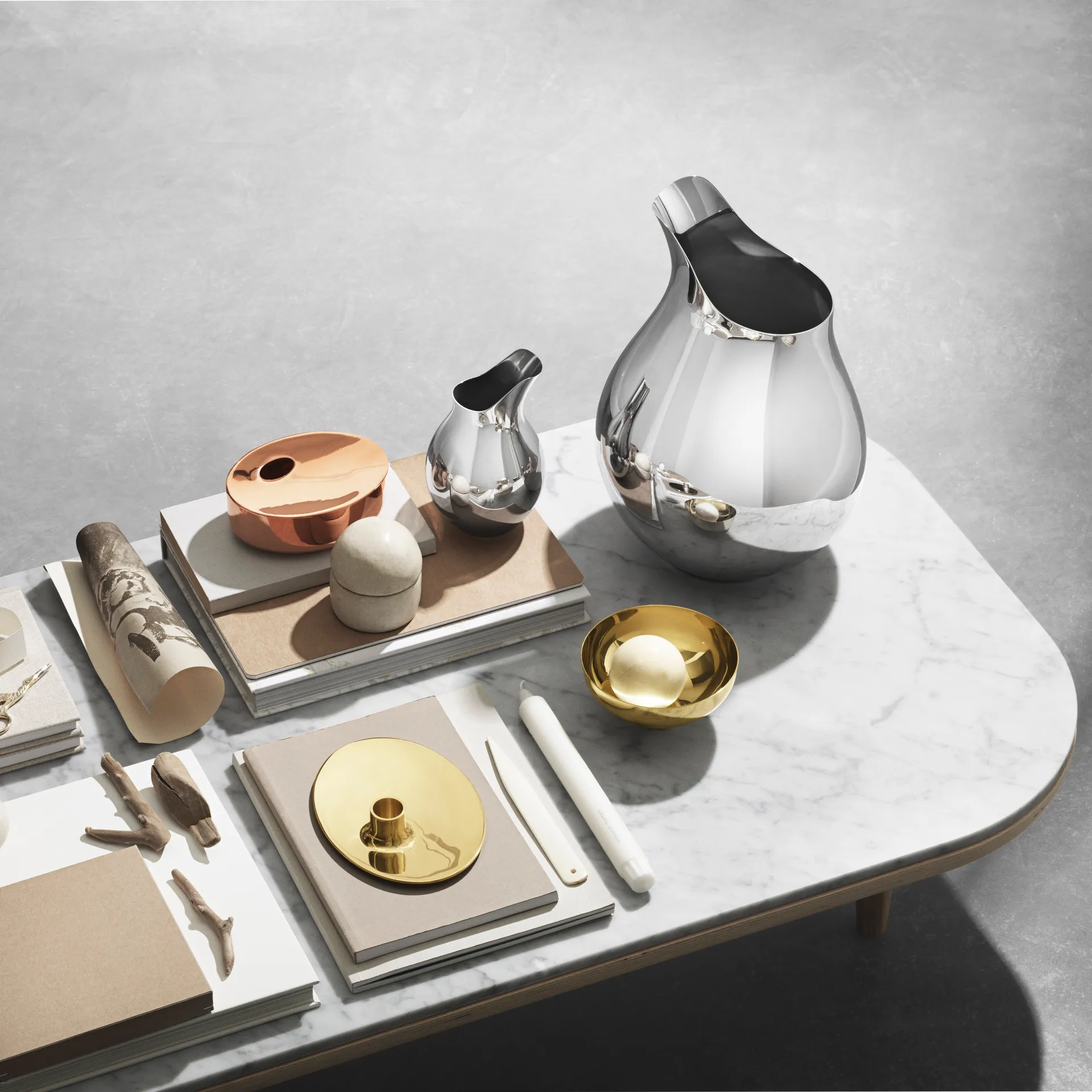 Ilse schaal messing, Ø 12,5 cm. Georg Jensen