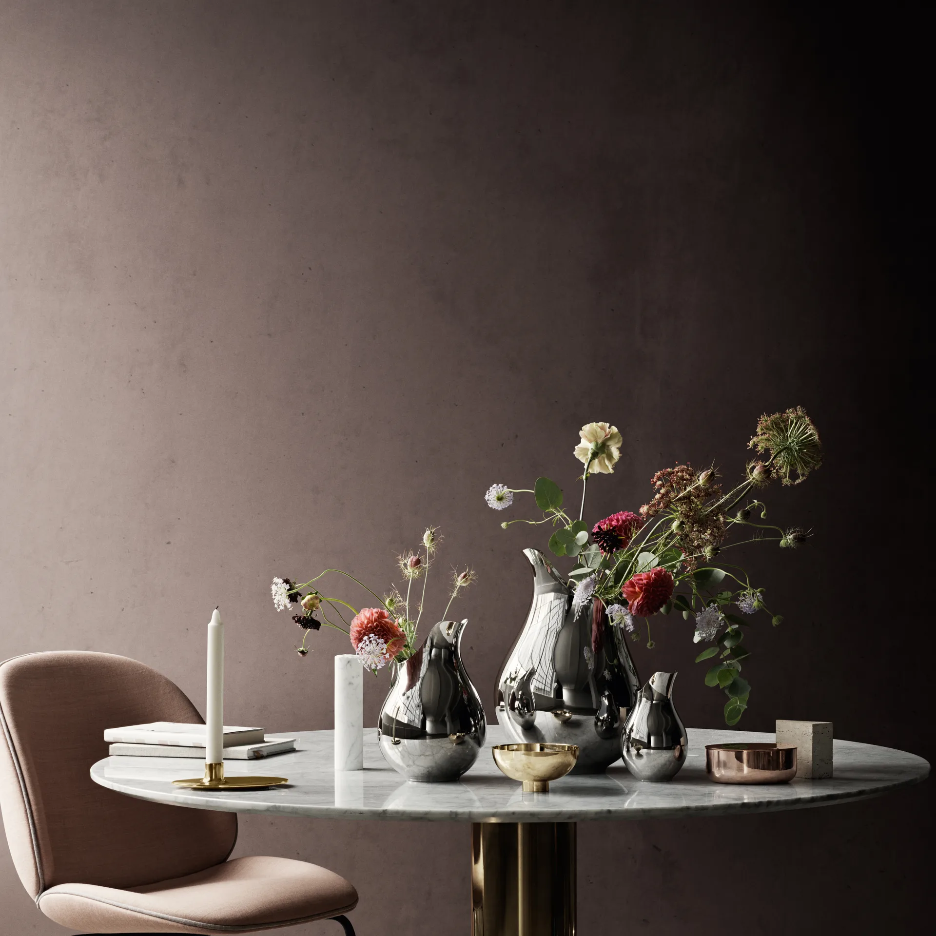 Ilse schaal messing, Ø 12,5 cm. Georg Jensen