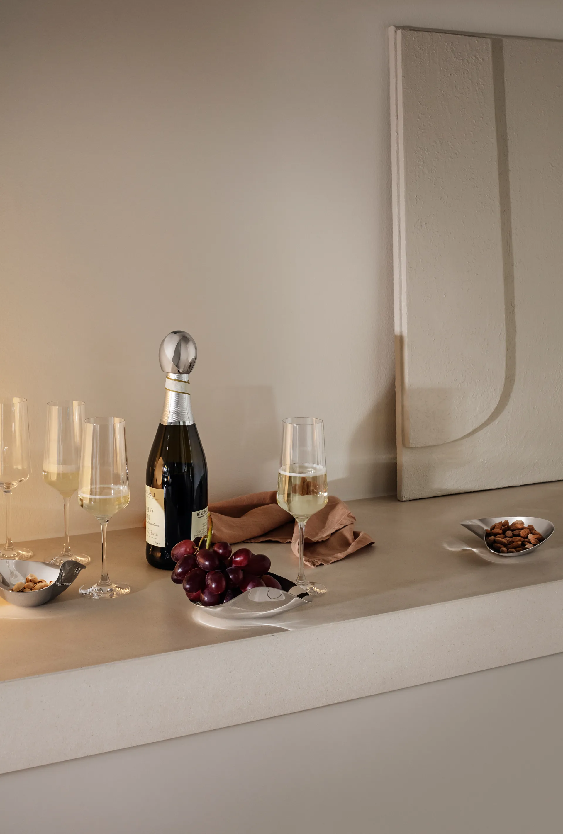 Indulgence champagneafsluiter, Roestvrij staal Georg Jensen