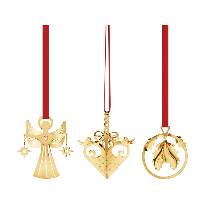 kerstmobielset miniatuur 2026 - Goud, 3-delig - Georg Jensen