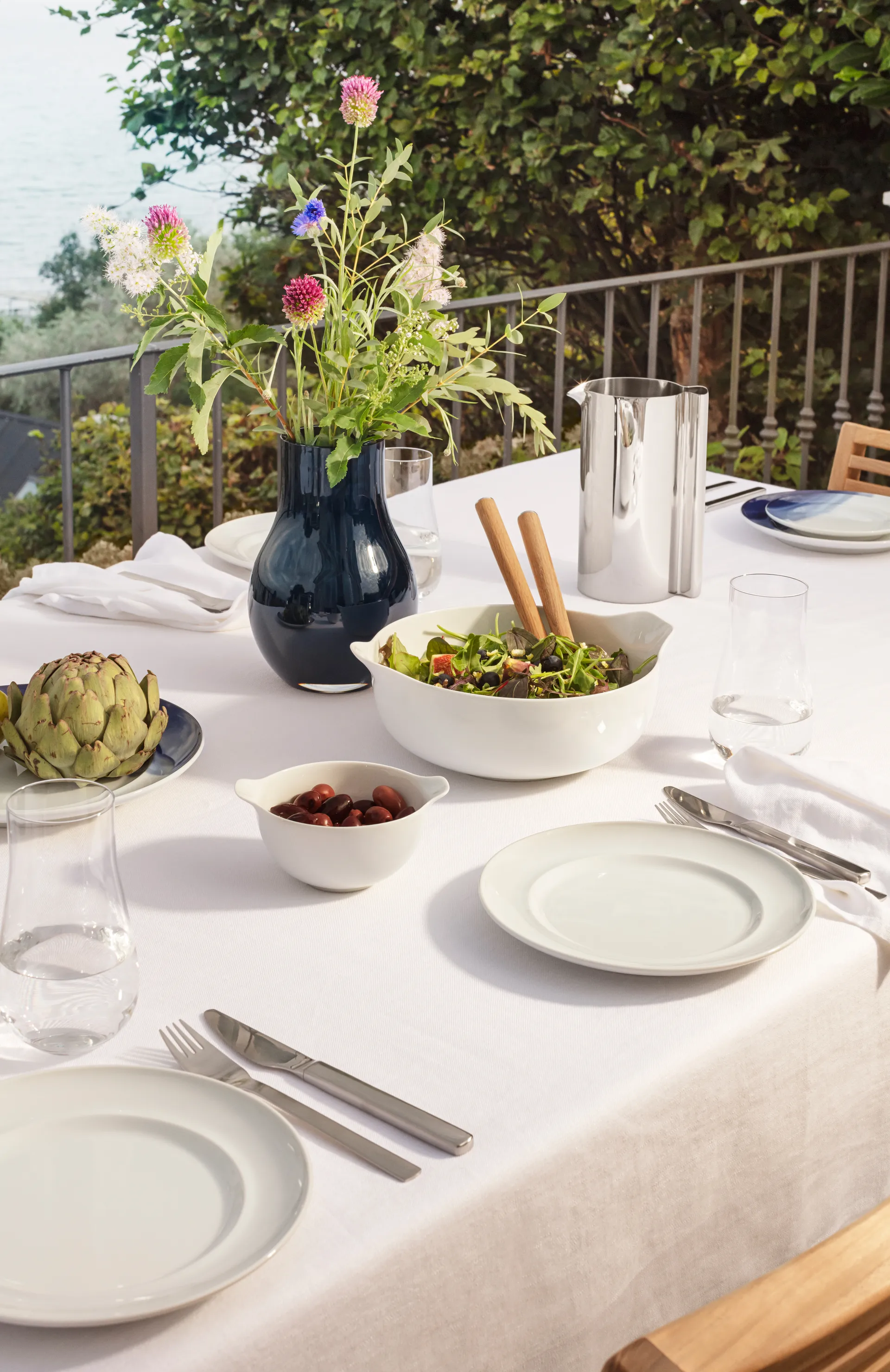 Koppel serveerschaal small Ø12 cm, Wit Georg Jensen