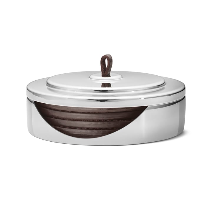 Manhattan glasonderzetters 4-pack, Bruin leer Georg Jensen
