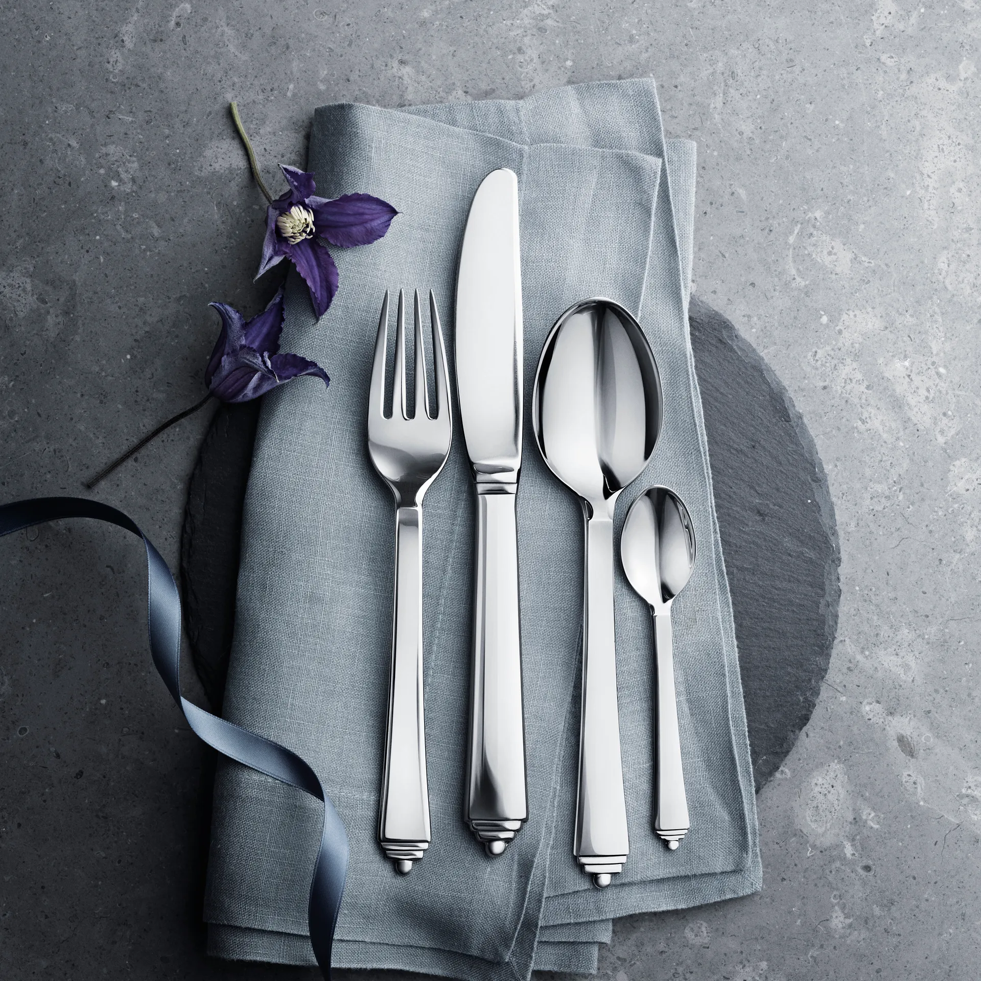 Pyramid bestekset, 4-delig Georg Jensen