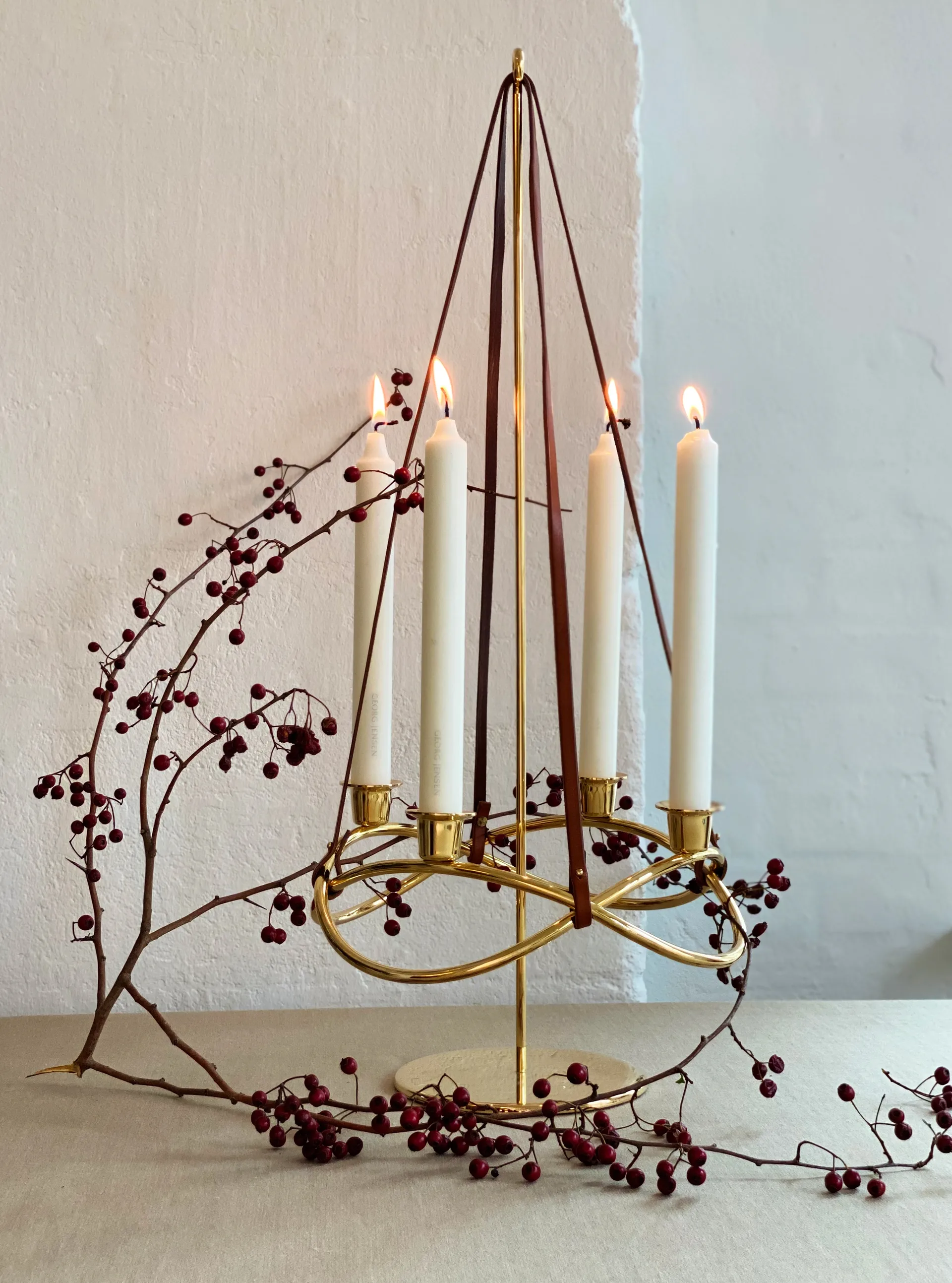Season kandelaar Ø26 cm, verguld Georg Jensen