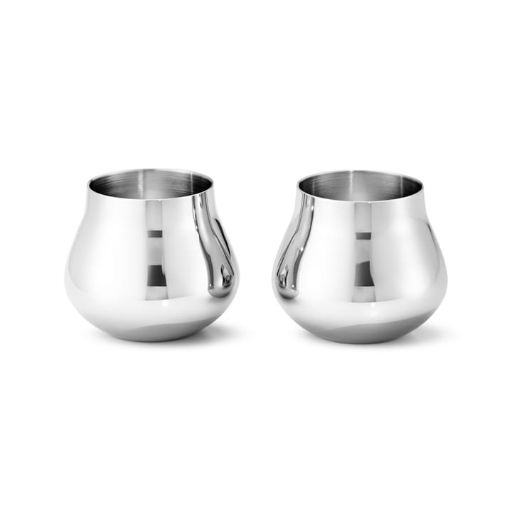 Sky borrelglaasje 8 cl 2-pack - Roestvrij staal - Georg Jensen